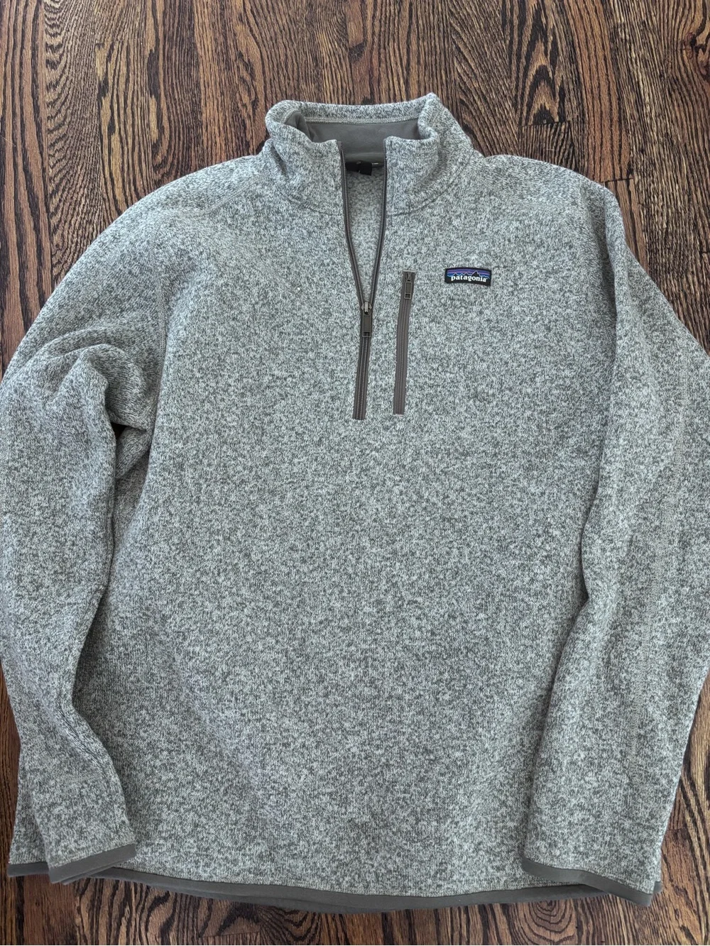 Patagonia Men's Heather Gray Quarter-Zip Fleece Pullover